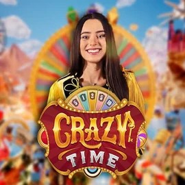 Crazy Time logo by Evolution at LiraSpin Casino